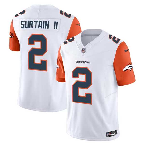 Men & Women & Youth Denver Broncos #2 Pat Surtain II White 2024 Draft F.U.S.E. Vapor Limited Stitched Jerseys,We sell and wholesale Men & Women & Youth Denver Broncos #2 Pat Surtain II White 2024 Draft F.U.S.E. Vapor Limited Stitched Jerseys on line form chian!
